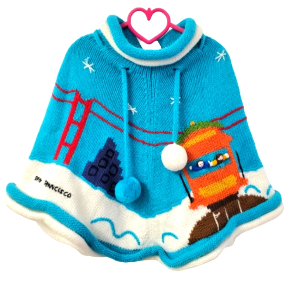 San Francisco Peruvian Handmade Unisex Poncho